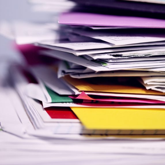 pile of files
