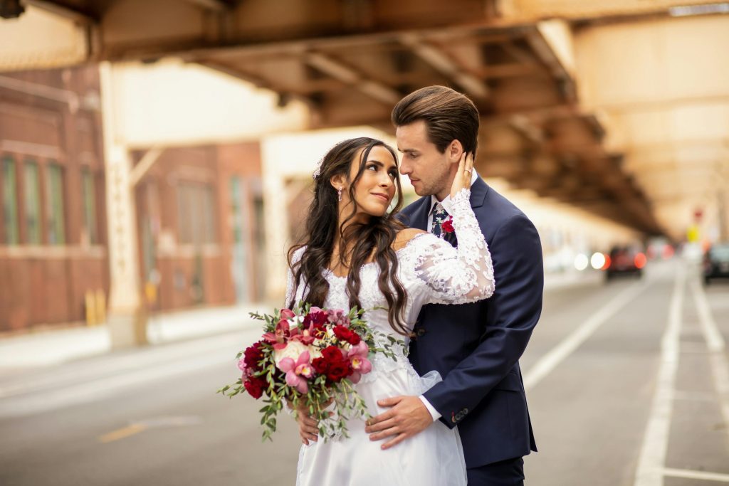 Couple after getting married in the U.S