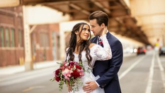 Couple after getting married in the U.S